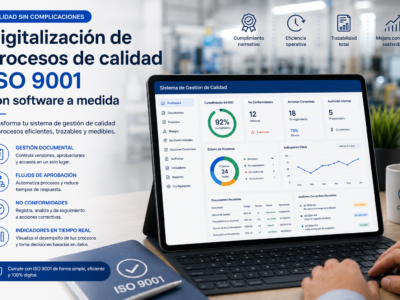 Digitalización de procesos de calidad ISO 9001 con software a medida