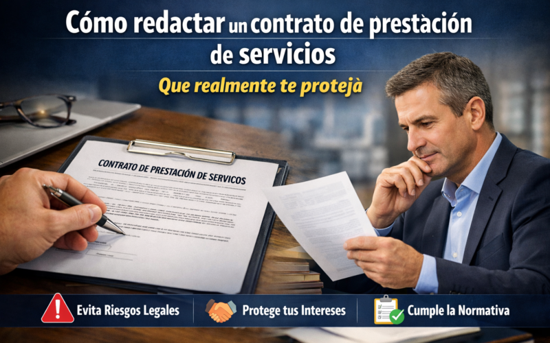 Cómo redactar un contrato de prestación de servicios que realmente te proteja