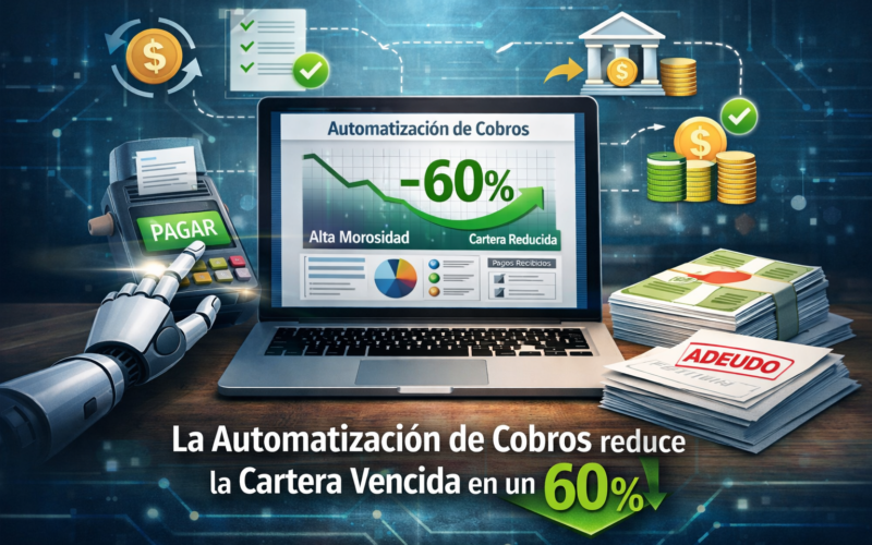 Cómo la automatización de cobros reduce la cartera vencida en un 60%