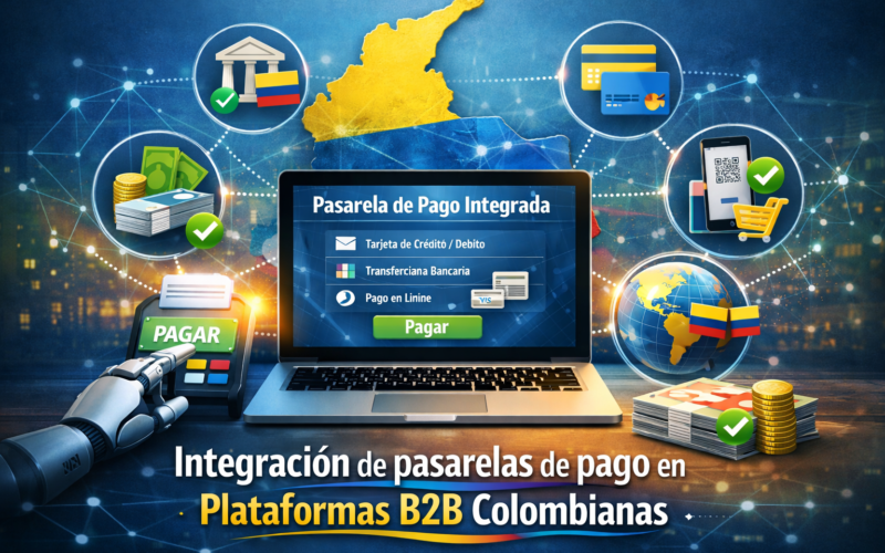 Integración de pasarelas de pago en plataformas B2B colombianas